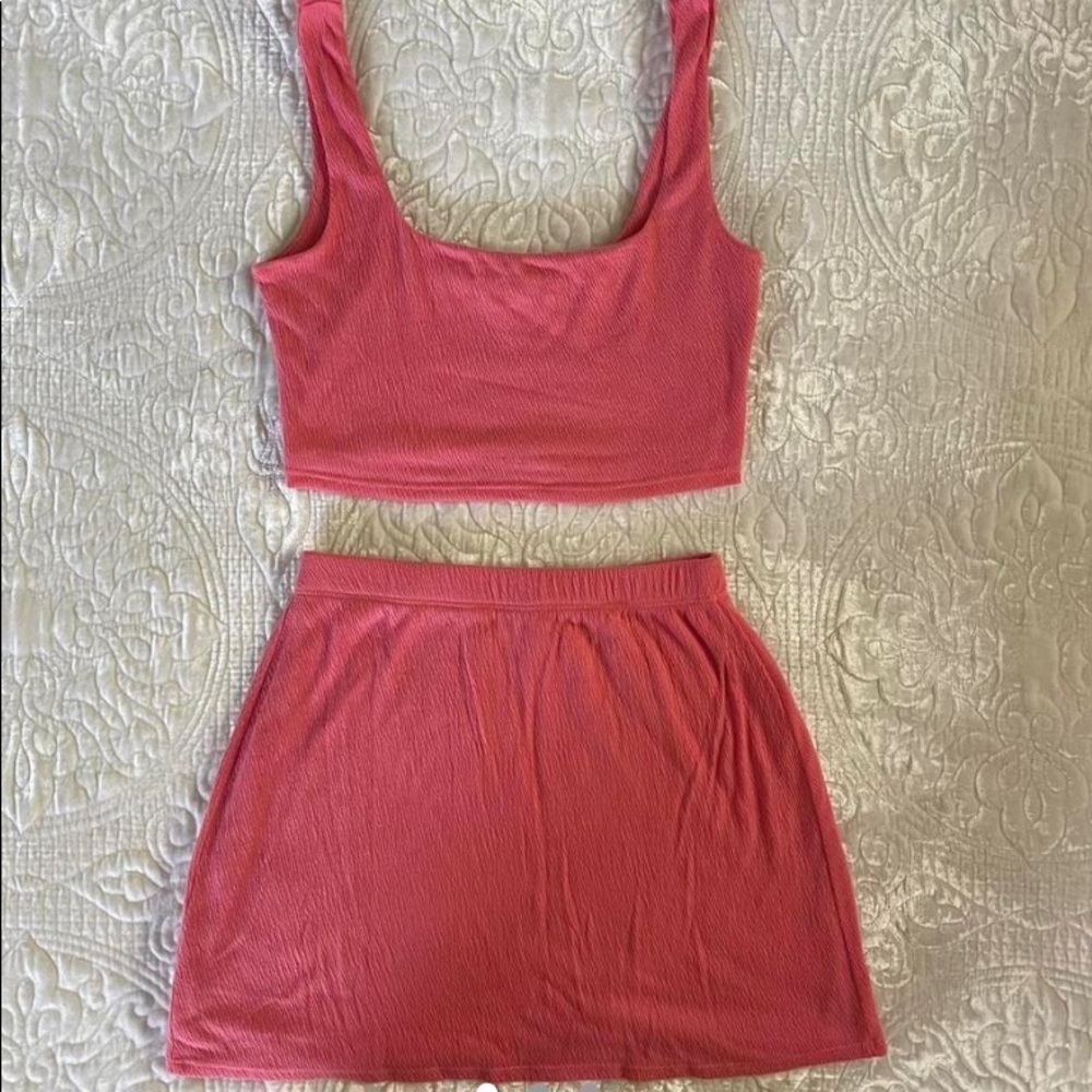 Reformation mini skirt set